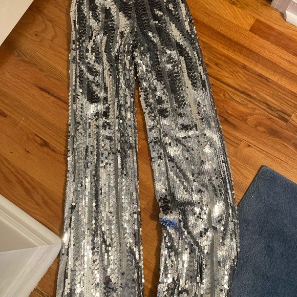 Michael Costello Revolve sequin pants. Size M. - Picture 3 of 5